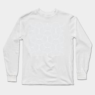 Light Gray Vintage Geometric Scales Long Sleeve T-Shirt